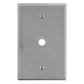 Hubbell Wiring Device-Kellems Wallplate, 1-Gang, .406" Opening, Box Mount, Gray P11GY